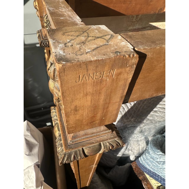 Maison Jansen Marble Top Console Table, Signed For Sale In Charleston - Image 6 of 9