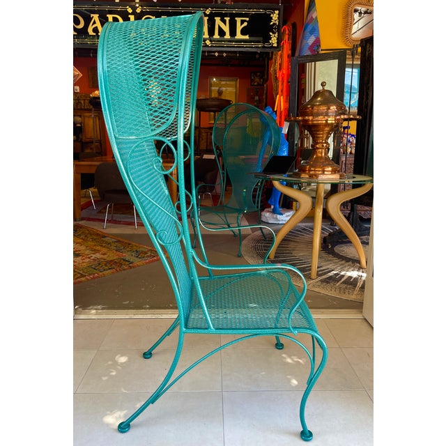 Metal Exquisite Pair of Woodard Chairs Circa 1960s For Sale - Image 7 of 9