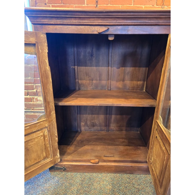 Rustic Reclaimed Teak Glass-Front Sideboard For Sale - Image 4 of 8