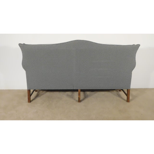 Vintage 1970s Copy of Antique English 18th C. Wing Back Chippendale Sofa Settle For Sale In South Bend - Image 6 of 14
