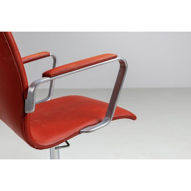 Oxford Office Chairs in Cognac Leather by Arne Jacobsen for Fritz Hansen, Denmark, 1967, Set of 2 For Sale - Image 16 of 18