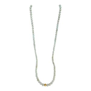 Superb Vintage Burmese Jadeite Jade Necklace Round Beads 15.5" H