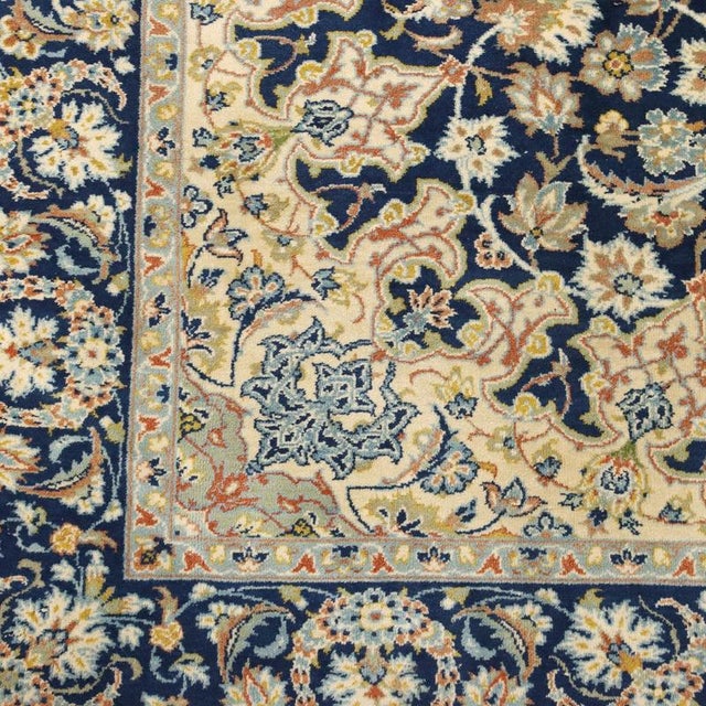 Middle Eastern Nain Rug in Wool For Sale - Image 6 of 9