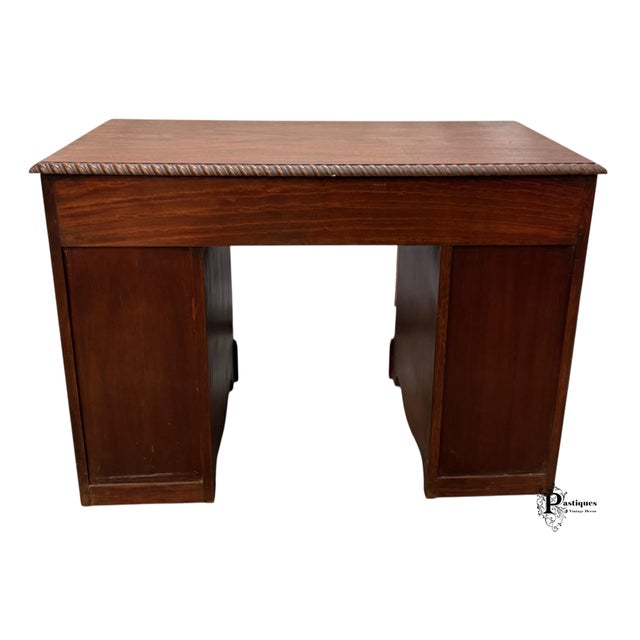 Vintage Georgian Style Mahogany Desk For Sale - Image 9 of 10