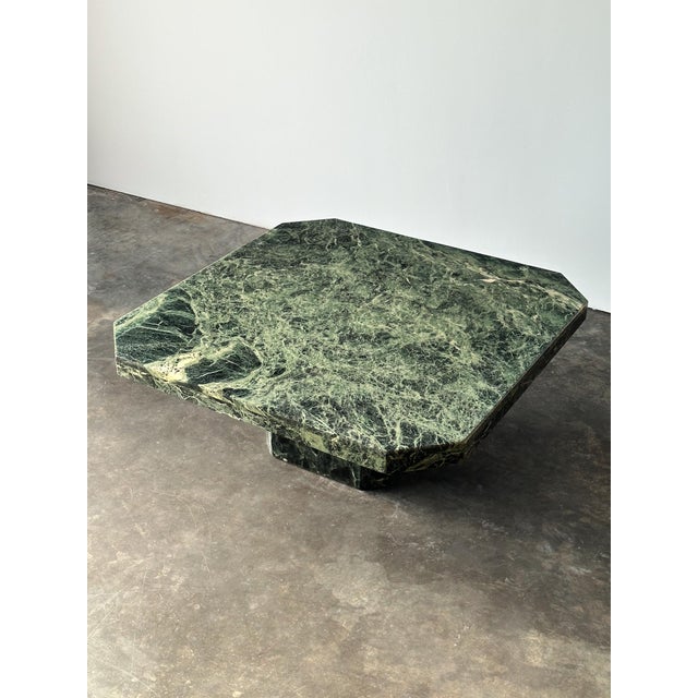 Verde Alpi Marble Coffee Table, Italy, 1970s For Sale - Image 17 of 18