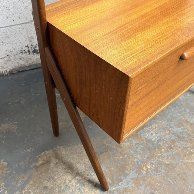 Wood Danish Modern Teak Dressing Table Vanity With Mirror, Olholm Mobelfabrik 1960's, Attributed For Sale - Image 7 of 7