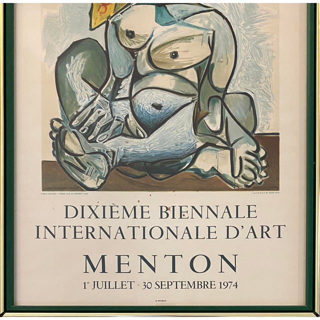 An exceptional vintage 1974 French art exhibition poster featuring artwork by Pablo Picasso (1881–1973), created for the...