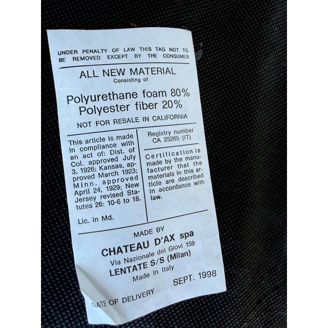 Vintage Italian Leather Lounge Chair & Ottoman by Chateau D’Ax For Sale - Image 12 of 12