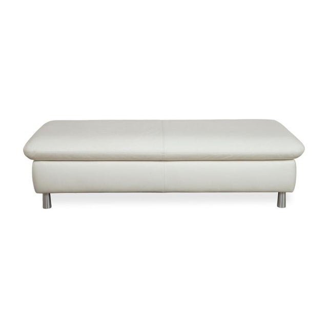 Cream Loop Leather Stool from Willi Schillig For Sale - Image 8 of 10