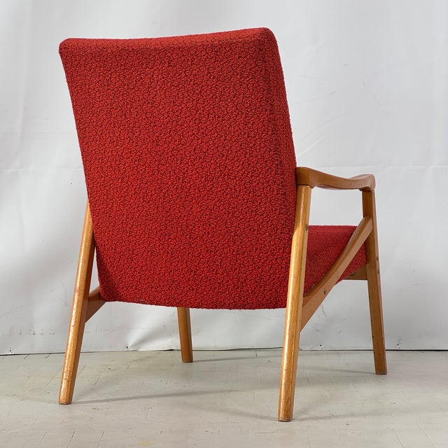 1960s Red Chairs by Jiří Jiroutek for Jitona, 1960s, Set of 2 For Sale - Image 5 of 10