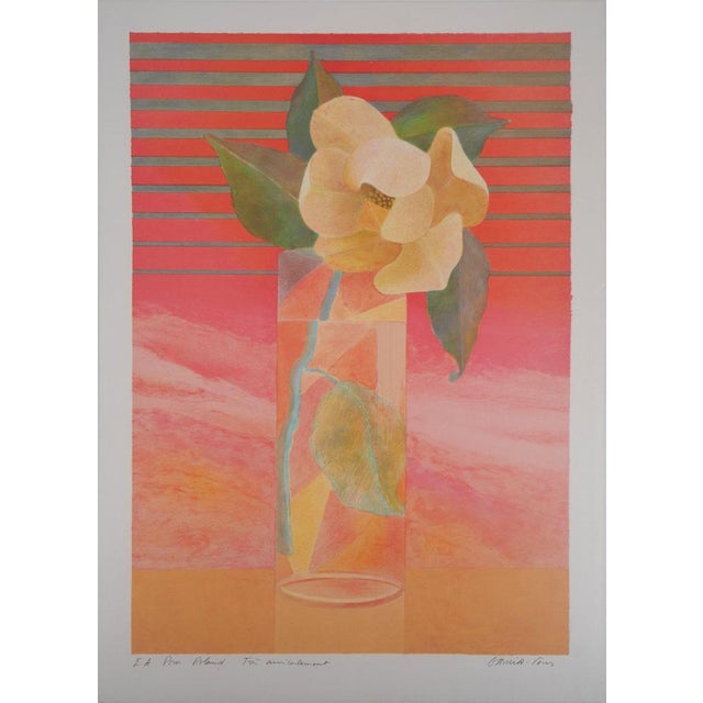 Pierre Garcia-Fons, Magnolia Blanc, Lithograph For Sale - Image 7 of 7