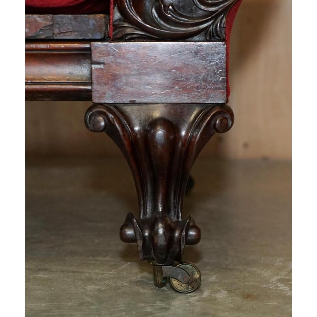 Antique William IV Hardwood Chesterfield Chaise Lounge, 1830 For Sale - Image 10 of 18