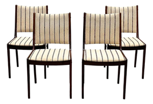4 Danish Johannes Andersen Rosewood Dining Chairs by Uldum Mobelfabrik