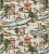 The House of Scalamandré Shanghai Cotton Print Fabric, Multi on Cream For Sale