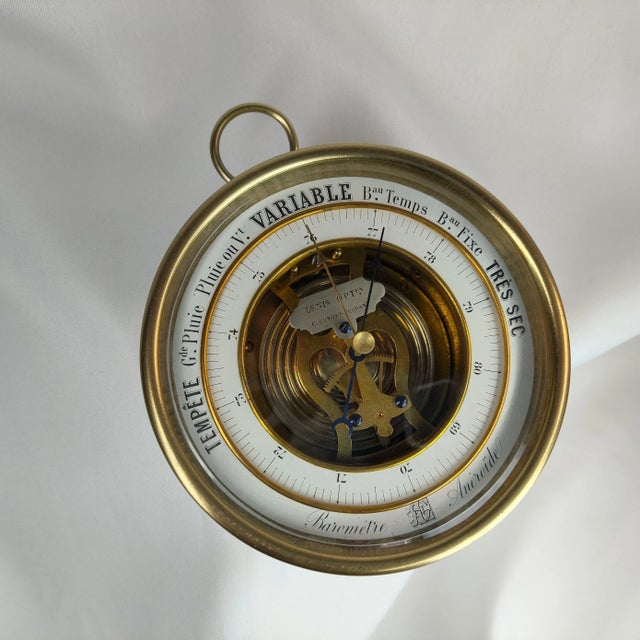 19th-20th Century French Desktop Tabletop Aneroid Barometer With an ...