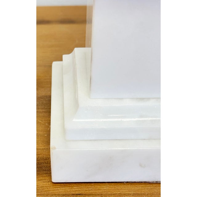 Vintage Neo-Classical Marble Column Table Lamps, a Pair For Sale - Image 11 of 13