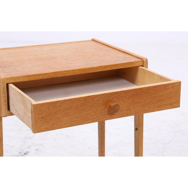 Vintage Bedside Table in Oak, 1960s For Sale - Image 9 of 12