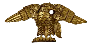 19th Century American Hand Carved Gilded Pediment Eagle.