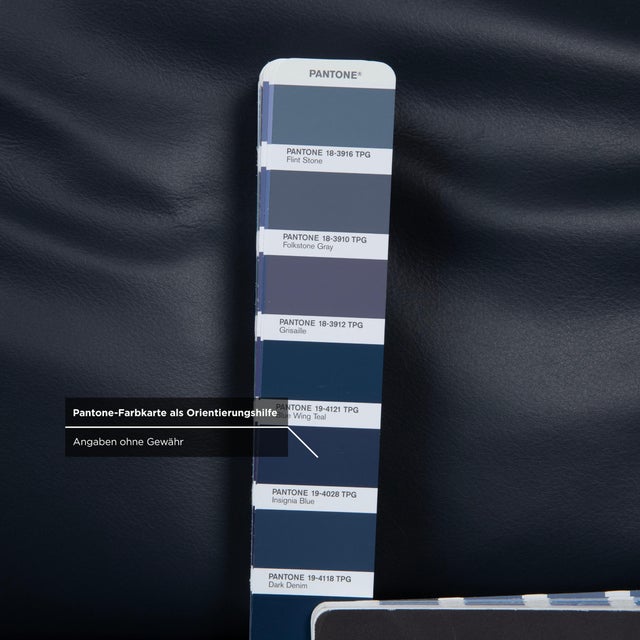 Blue Leather Rivoli Two-Seater Sofa with Manual Function from Koinor For Sale - Image 13 of 18