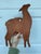 Late 20th Century Carved Wood Llama Sculptural Wall Hanging For Sale - Image 5 of 5