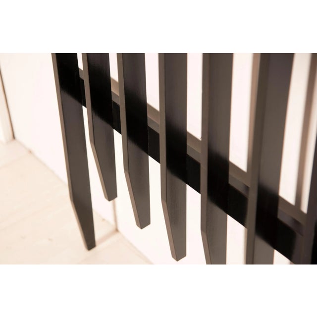 Wood Italian Wood Black Lacquered Coat Rack, 1960s For Sale - Image 7 of 13