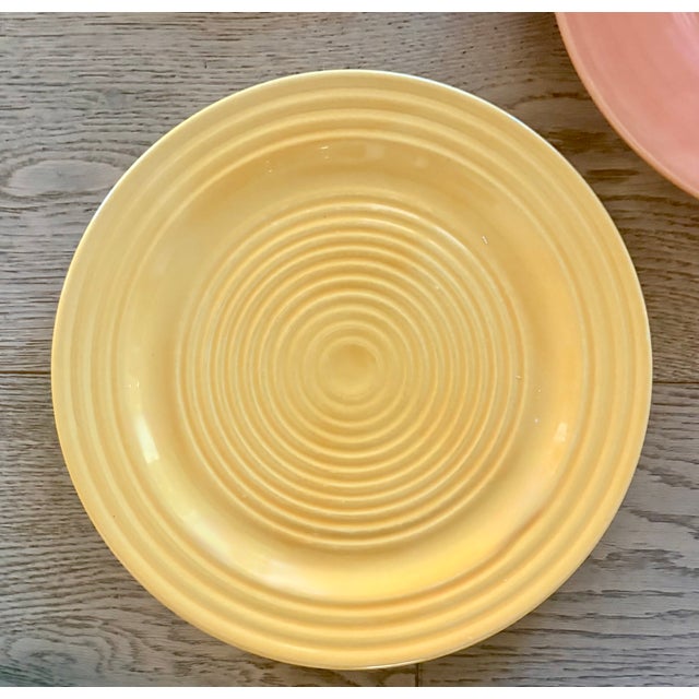 Late 20th Century Saturated Solids and Swirls Colored Wall Plate Curation- Set of 7 For Sale In Palm Springs - Image 6 of 17