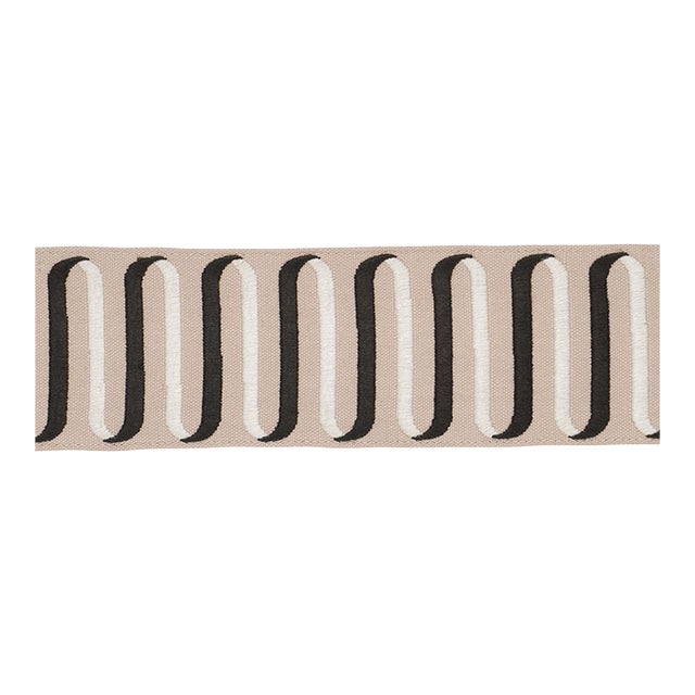 Sample - Schumacher Ribbon Tape Trim in Cream For Sale