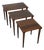 Rosewood Nesting Tables Set of 3 With Slim Tapered Legs Vintage Mid-Century Modern 1960s For Sale