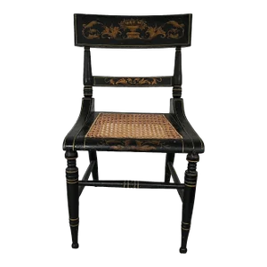Antique Early 19th Century American Classical Paint Decorated Side Chair