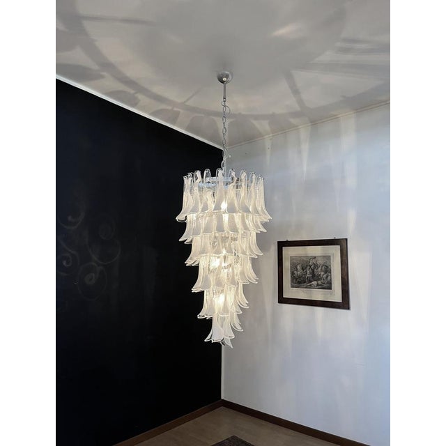 Large Italian Murano Glass Spiral Chandelier, 1990s For Sale - Image 14 of 18