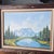 VTG 85' Mountain Lake Landscape Painting on Canvas Signed Original 12x16" Framed For Sale - Image 13 of 16