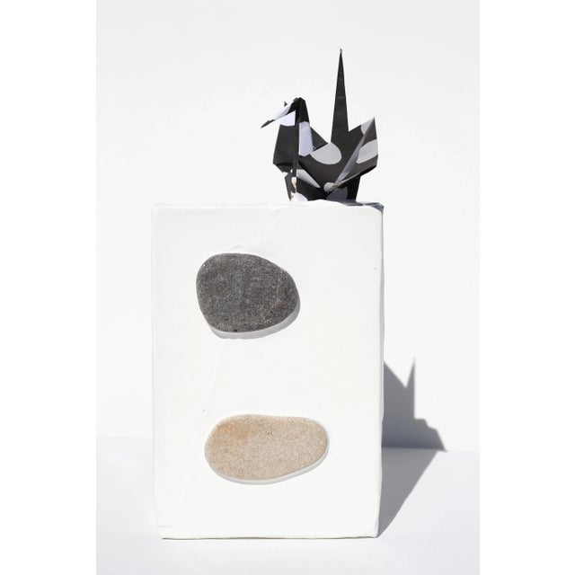 2010s Modern Minimalist Free Standing Mixed Media Collage For Sale - Image 5 of 5