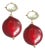Pearl + Venetian Glass Drop Earring For Sale
