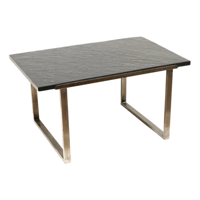 Vintage Heavy Slate Coffee Table, 1970s For Sale