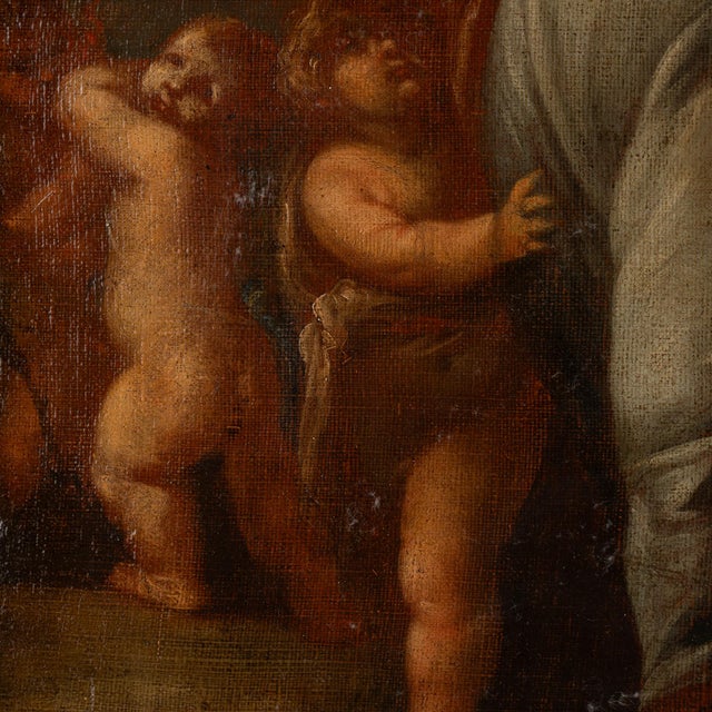 Early 18th Century Oil on Canvas Laid on Board Painting, Italian School For Sale - Image 6 of 11