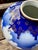 Vintage Japanese Porcelain Peony Vase | Cobalt Blue & White Floral Motif | Gold Accents For Sale - Image 4 of 12