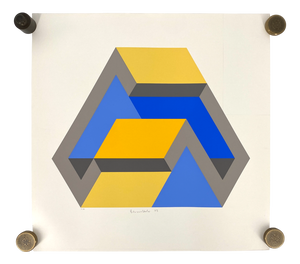 Ernst Helmstädter, Dual Object, 1973, Color Screen Print
