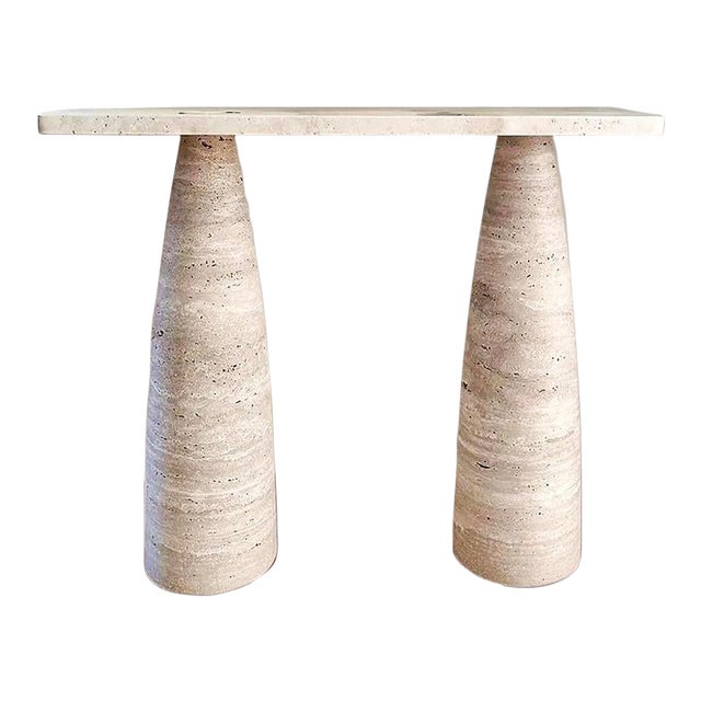 Gamme Travertine Console Table For Sale
