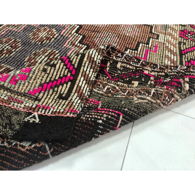 1960s Vintage Turkish Tribal Kilim Rug- 5′9″ × 10′2″ For Sale - Image 4 of 11