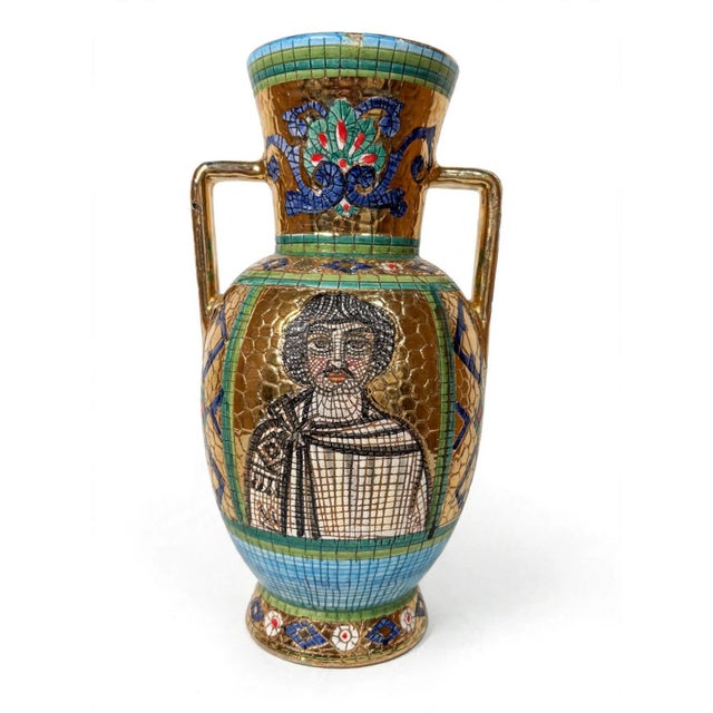 Vintage Majolica Vase by Deruta, 1950 For Sale - Image 11 of 11