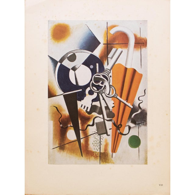 Paper 1948 After Fernand Léger "Composition With Umbrella and Keys", First Edition Offset Lithograph For Sale - Image 7 of 7
