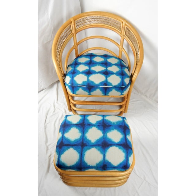 Natural Rattan Chairs & Ottoman - 3 Pieces For Sale - Image 11 of 12