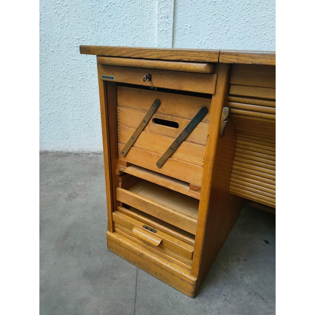 Wood German Meccano Desk, 1970 For Sale - Image 7 of 15