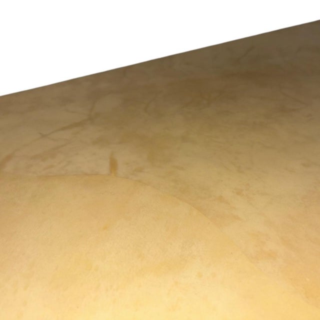 Animal Skin 1980s Karl Springer Lacquered Goatskin Desk & Chair - Set of 2 For Sale - Image 7 of 11