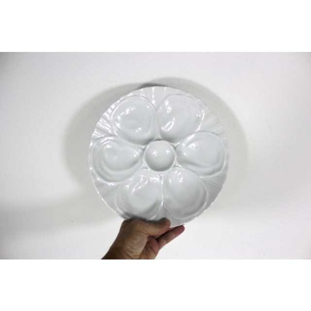 1960s Vintage White Pillivuyt French Porcelain Oyster Plate For Sale - Image 5 of 9