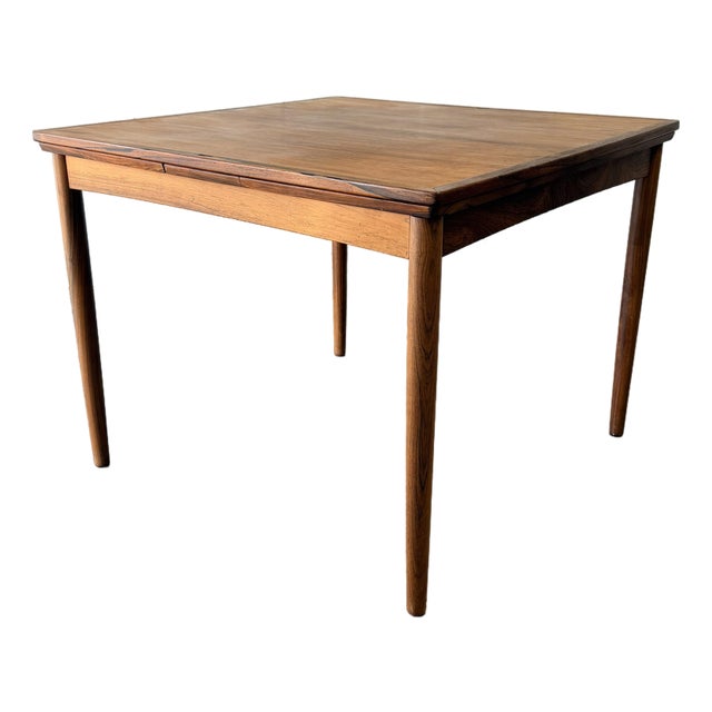 Vintage Danish Modern Rosewood Reversible Dining & Game Table by Poul Hundevad, 1960s Mid Century For Sale