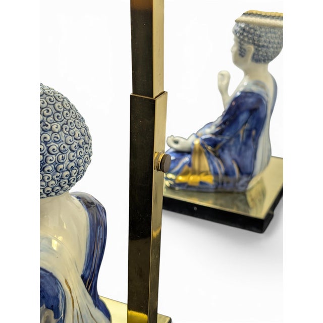 Vintage Scultura Viva Porcelain Buddha Lamps by Edoardo Tasca, 1970s, Set of 2 For Sale - Image 16 of 18