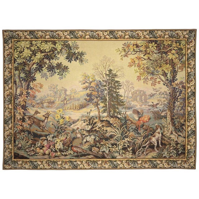 This tapestry is after a design by J. B Oudry (1686-1755), inspired by the theme of the Four Seasons. Oudry was the...
