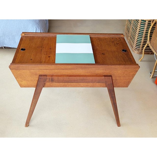 Mid-Century Modern Teakwood & Plastic Laminate Coffee Table, 1950s For Sale - Image 11 of 18