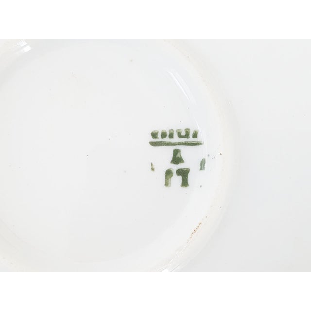 Ceramic Art Deco Yellow Ceramic Tobacco Set with Thistle Decoration, 1930, Set of 5 For Sale - Image 7 of 9